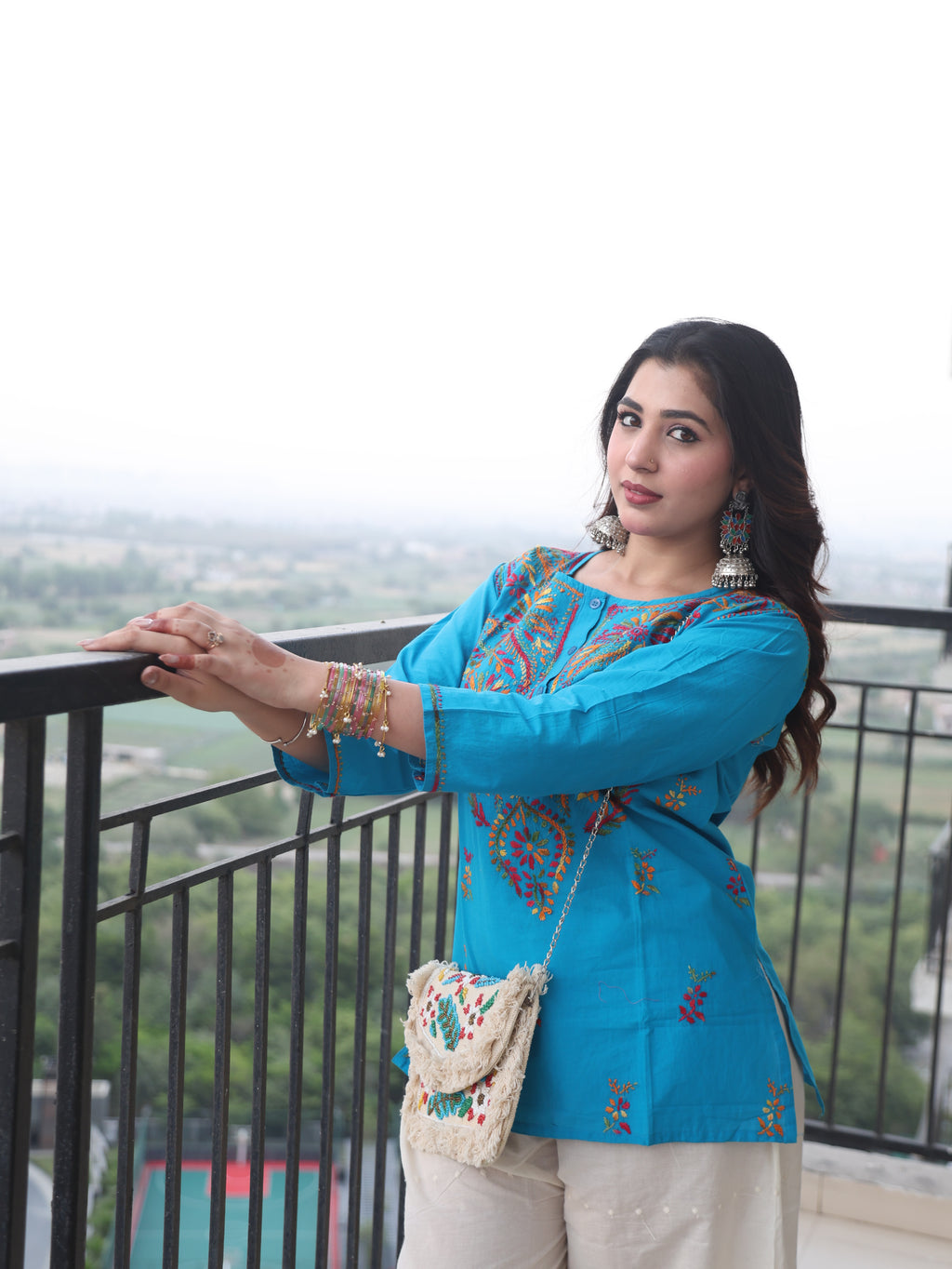Chikankari Kurti- Traditional Hand Embroidered