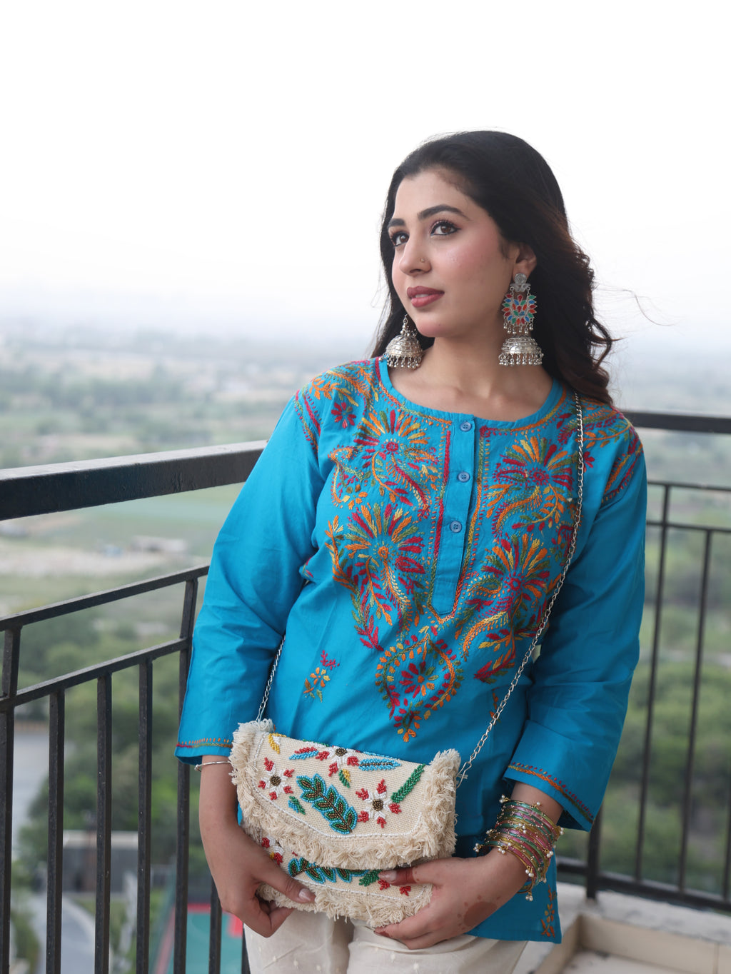 Chikankari Kurti- Traditional Hand Embroidered