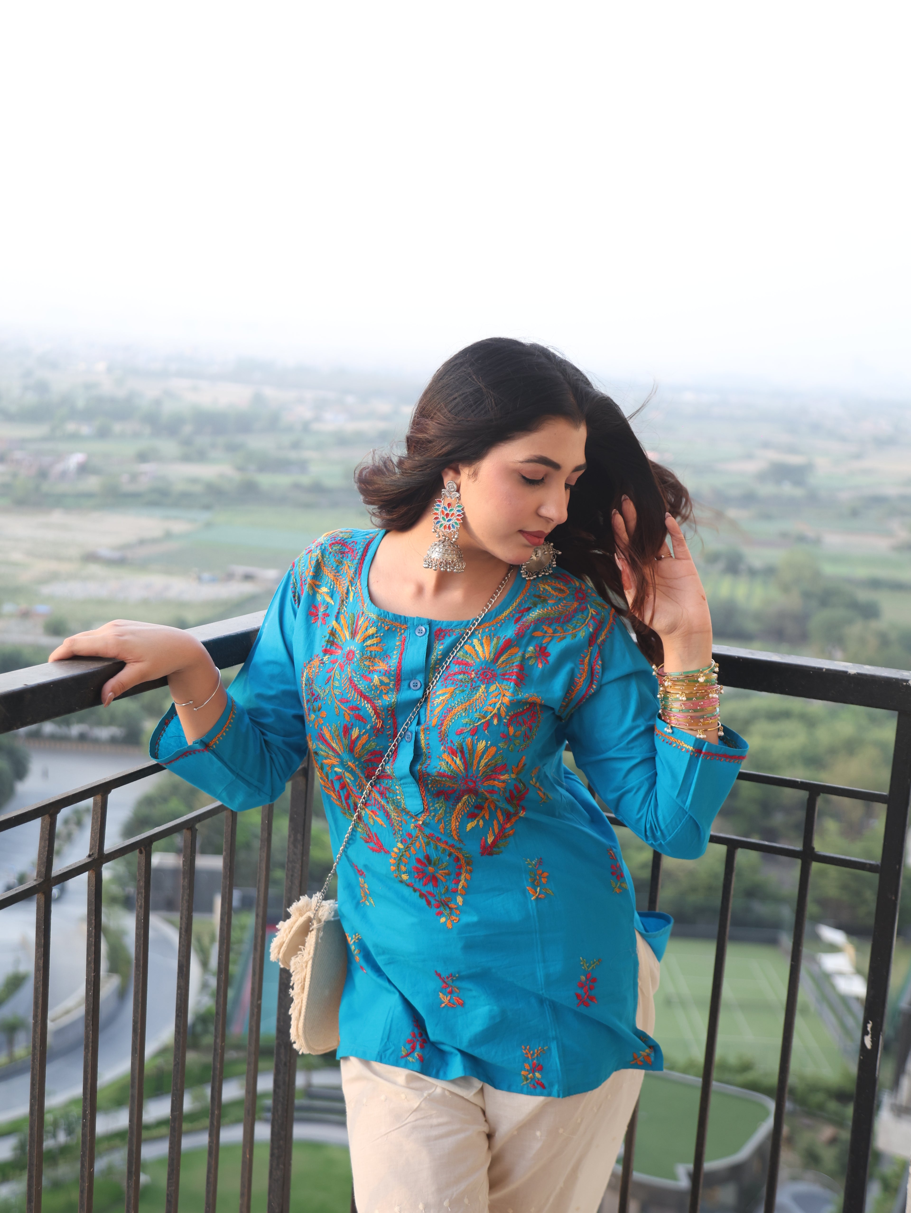 Chikankari Kurti- Traditional Hand Embroidered